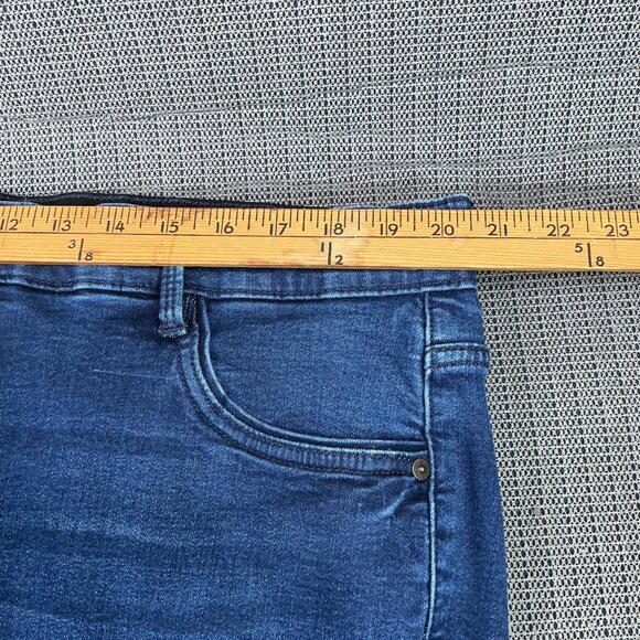 Liz Claiborne Womens 18W Blue Sara Slim Leg Mid-Rise Denim Jeans - Picture 5 of 9